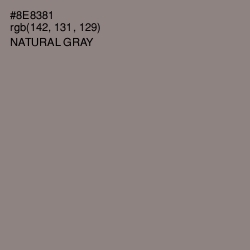 #8E8381 - Natural Gray Color Image